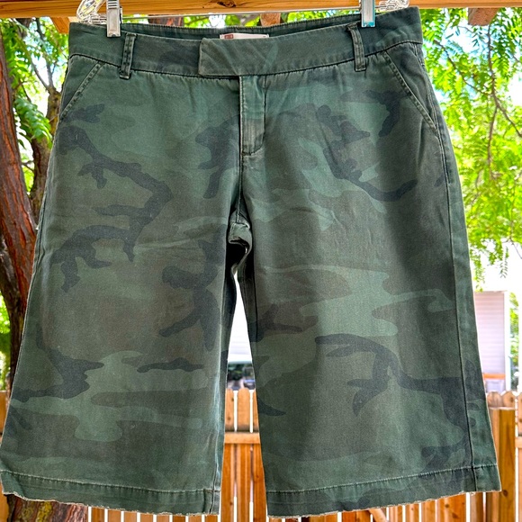 Urban Outfitters Pants - Urban Outfitters Camo Camouflage Distressed Long Shorts Cotton size 13